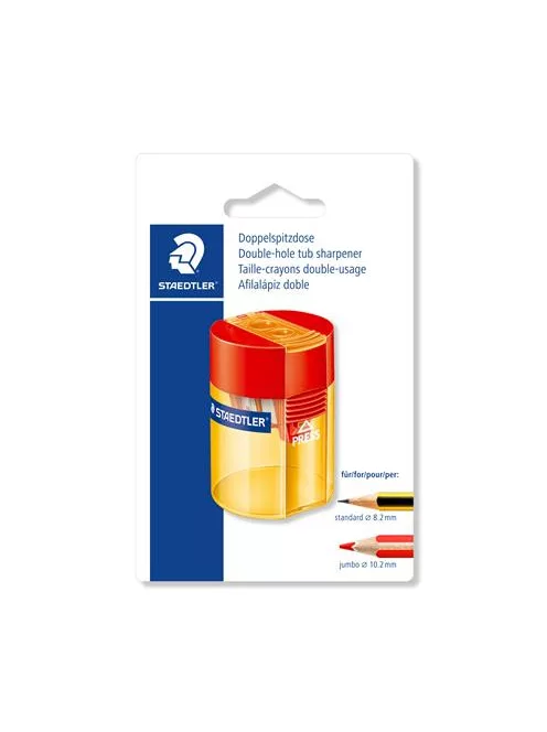 STAEDTLER Hegyező, kétlyukú, STAEDTLER "511 006", vegyes színek