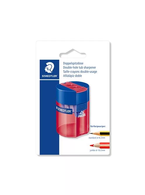 STAEDTLER Hegyező, kétlyukú, STAEDTLER "511 006", vegyes színek