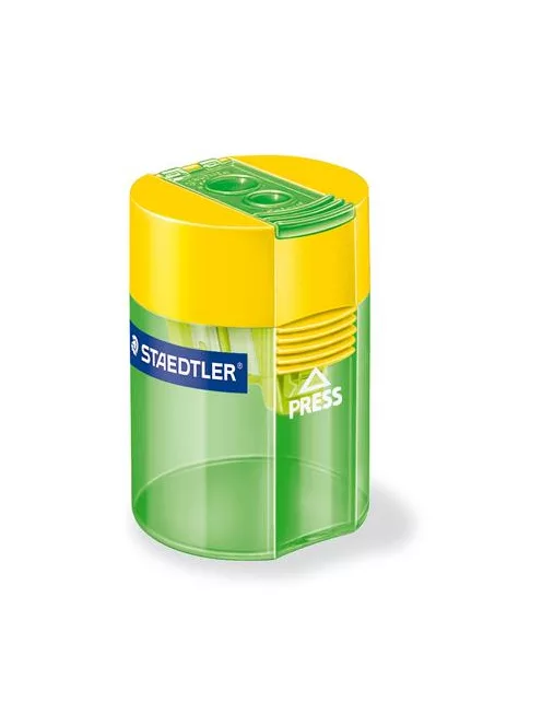 STAEDTLER Hegyező, kétlyukú, tartályos, STAEDTLER "512", vegyes színek