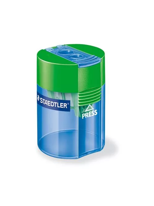 STAEDTLER Hegyező, kétlyukú, tartályos, STAEDTLER "512", vegyes színek