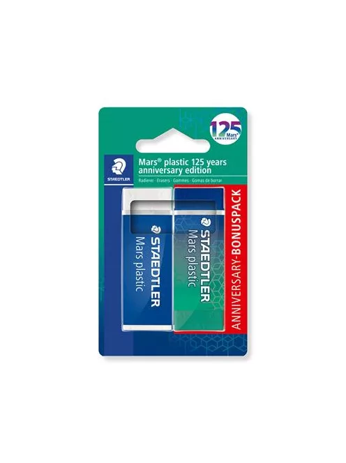 STAEDTLER Radír, STAEDTLER "Mars® Plastic 526 , 125 years", kék-zöld