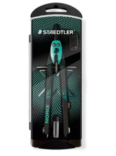   STAEDTLER Körző készlet, precíziós, 3 darabos, STAEDTLER "Norix® 555", zöld
