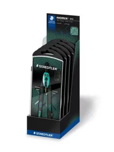   STAEDTLER Körző készlet, precíziós, 3 darabos, STAEDTLER "Norix® 555", zöld
