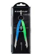 STAEDTLER Körző készlet, precíziós, 2 darabos, STAEDTLER "Mars Comfort 556", neon kék/zöld