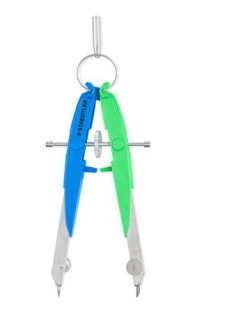   STAEDTLER Körző készlet, precíziós, 2 darabos, STAEDTLER "Mars Comfort 556", neon kék/zöld