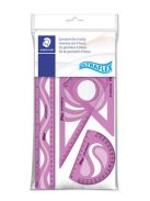 STAEDTLER Vonalzókészlet, műanyag, hajlítható, 4 darabos, STAEDTLER "569 PB", vegyes színek