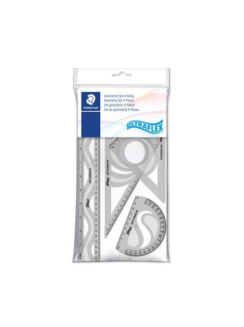 STAEDTLER Vonalzókészlet, műanyag, hajlítható, 4 darabos, STAEDTLER "569 PB", vegyes színek