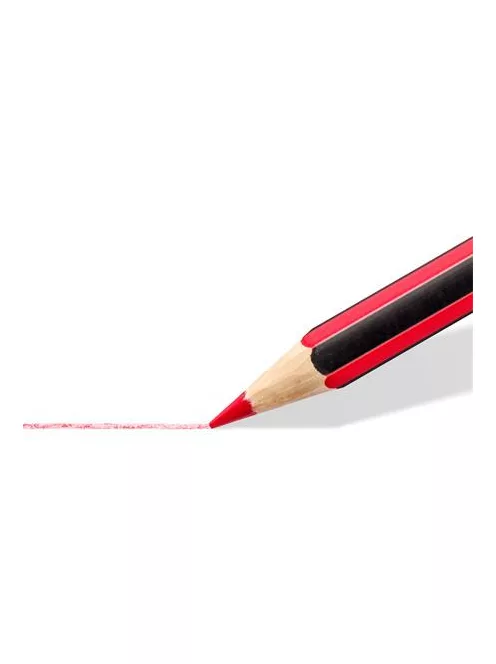 STAEDTLER Színes ceruza készlet, hatszögletű, ajándék grafitceruzával és radírral, STAEDTLER "Noris 185", 12 különböző szín