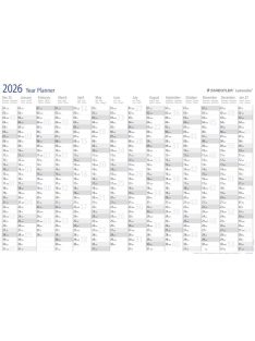   STAEDTLER Éves tervezőtábla, törölhető, angol nyelvű, 84x60 cm, STAEDTLER "Lumocolor® 641 YP", 2026