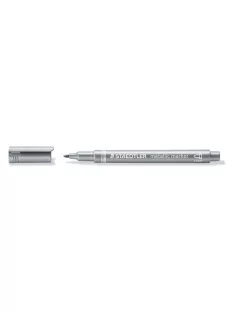   STAEDTLER Dekormarker, 1-2 mm, kúpos, STAEDTLER "8323", ezüst