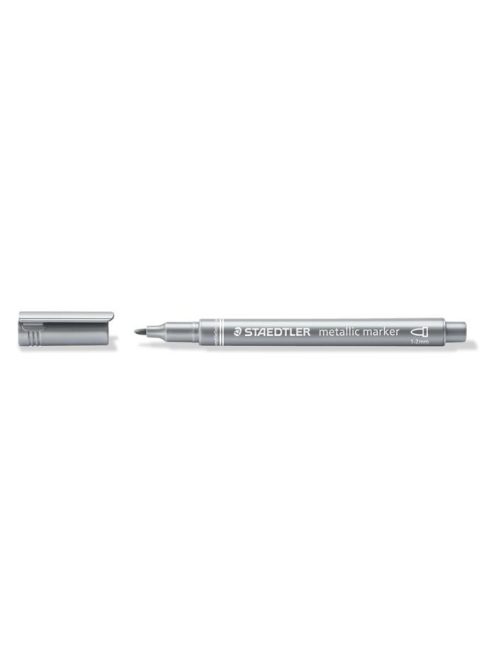 STAEDTLER Dekormarker, 1-2 mm, kúpos, STAEDTLER "8323", ezüst