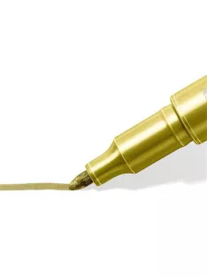   STAEDTLER Dekormarker, 1-2 mm, kúpos, STAEDTLER "8323", 6 különböző metál szín, ajándék fekete tusfilccel