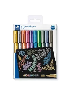   STAEDTLER Dekormarker készlet, 1-2 mm, kúpos, STAEDTLER "8323", 10 különböző szín