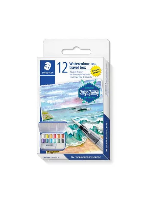 STAEDTLER Vízfesték, 12 darabos, STAEDTLER "Design journey 888"