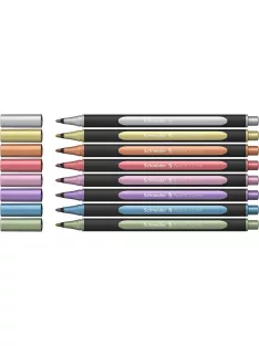   SCHNEIDER Metálfényű filctoll készlet, 1-2 mm, SCHNEIDER "Paint-It 020", 8 különböző szín