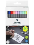 SCHNEIDER Ecsetirón készlet, hajlékony heggyel, SCHNEIDER "Paint-It 070", 10 különböző szín