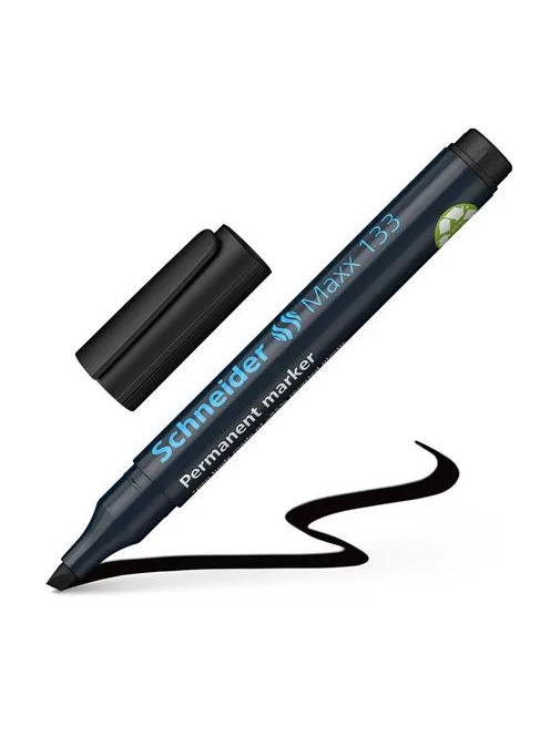 SCHNEIDER Alkoholos marker, 1-4 mm, vágott, SCHNEIDER "Maxx 133", fekete