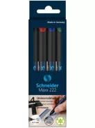 SCHNEIDER Alkoholos marker készlet, OHP, 0,7 mm, SCHNEIDER "Maxx 222 F", 4 különböző szín