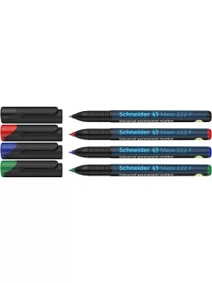   SCHNEIDER Alkoholos marker készlet, OHP, 0,7 mm, SCHNEIDER "Maxx 222 F", 4 különböző szín