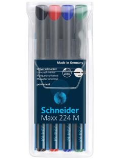   SCHNEIDER Alkoholos marker készlet, OHP, 1 mm, SCHNEIDER "Maxx 224 M", 4 különböző szín