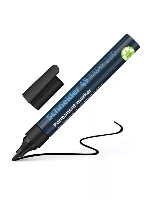 SCHNEIDER Alkoholos marker, 1-3 mm, fémházas, SCHNEIDER "Maxx 230", fekete