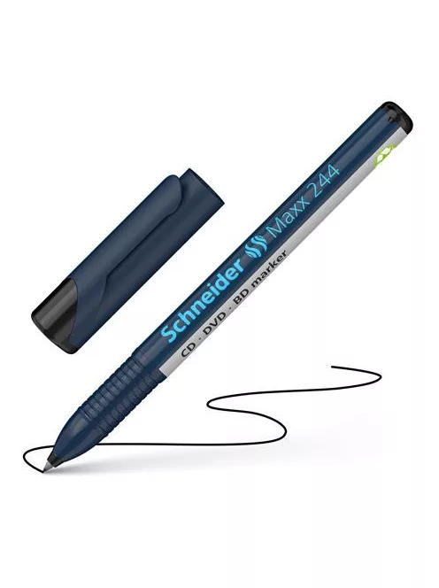 SCHNEIDER Alkoholos marker, CD/DVD, 0,7 mm, SCHNEIDER "Maxx 244", fekete
