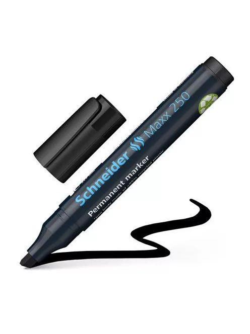 SCHNEIDER Alkoholos marker, 2-7 mm, vágott, SCHNEIDER "Maxx 250", fekete