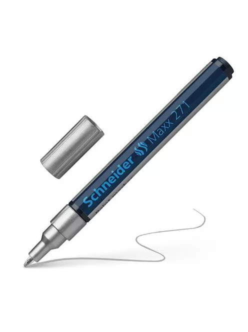 SCHNEIDER Lakkmarker, 1-2 mm, SCHNEIDER "Maxx 271", ezüst