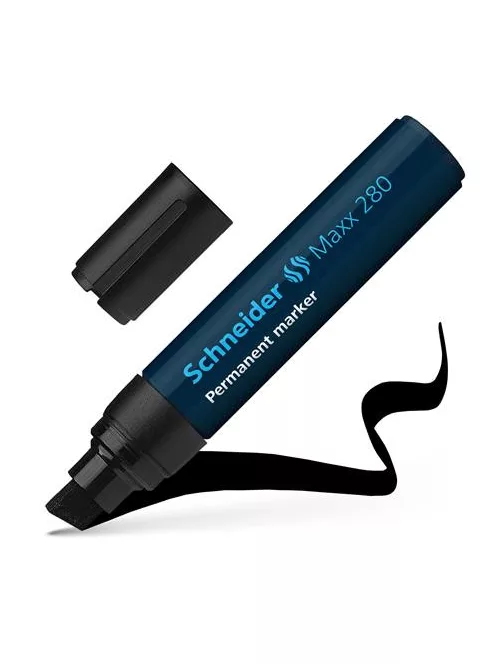 SCHNEIDER Alkoholos marker, 4-12 mm, vágott, SCHNEIDER "Maxx 280", fekete