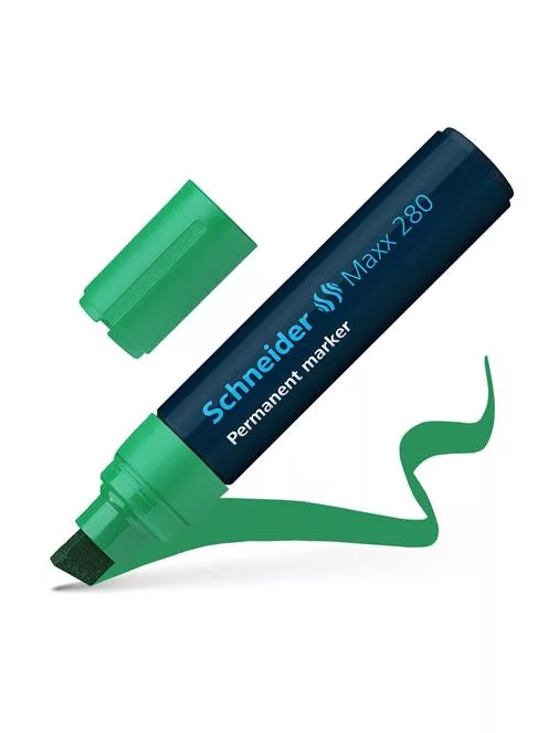 SCHNEIDER Alkoholos marker, 4-12 mm, vágott, SCHNEIDER "Maxx 280", zöld