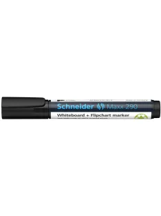  SCHNEIDER Tábla- és flipchart marker, 2-3 mm, kúpos, SCHNEIDER "Maxx 290", fekete