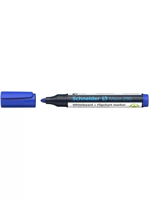 SCHNEIDER Tábla- és flipchart marker, 2-3 mm, kúpos, SCHNEIDER "Maxx 290", kék
