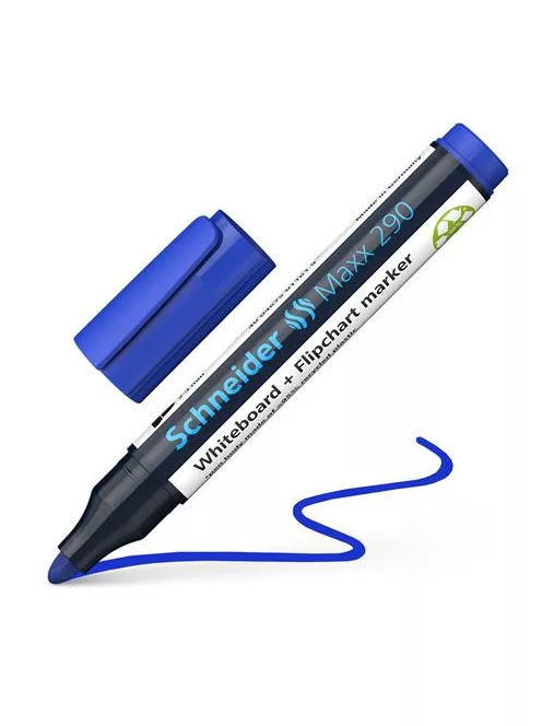 SCHNEIDER Tábla- és flipchart marker, 2-3 mm, kúpos, SCHNEIDER "Maxx 290", kék