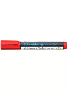   SCHNEIDER Tábla- és flipchart marker, 2-3 mm, kúpos, SCHNEIDER "Maxx 290", piros