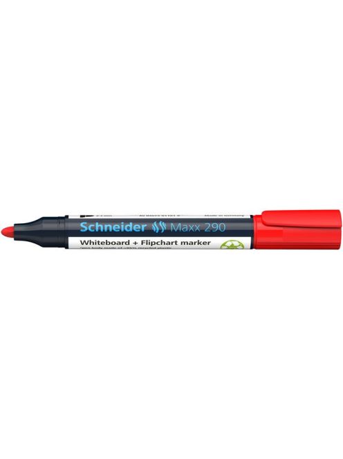 SCHNEIDER Tábla- és flipchart marker, 2-3 mm, kúpos, SCHNEIDER "Maxx 290", piros