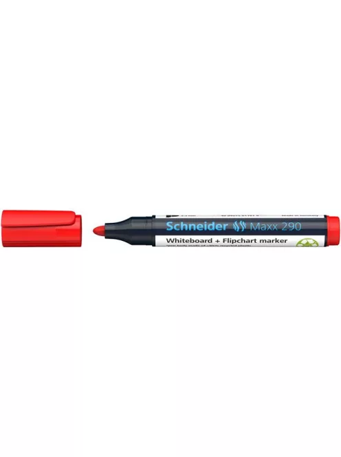 SCHNEIDER Tábla- és flipchart marker, 2-3 mm, kúpos, SCHNEIDER "Maxx 290", piros