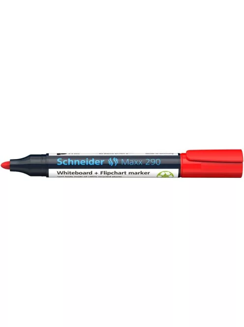 SCHNEIDER Tábla- és flipchart marker, 2-3 mm, kúpos, SCHNEIDER "Maxx 290", piros