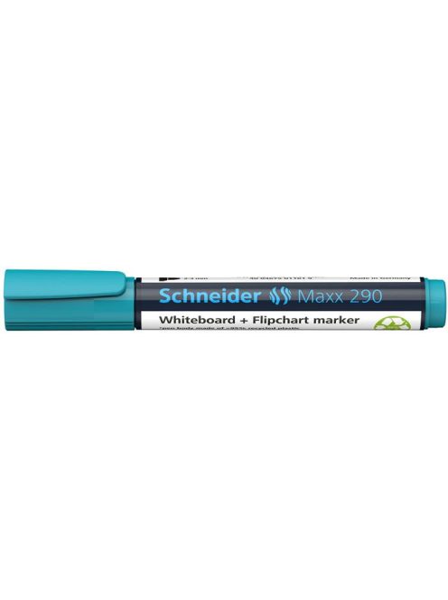 SCHNEIDER Tábla- és flipchart marker, 2-3 mm, kúpos, SCHNEIDER "Maxx 290", türkizkék