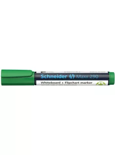   SCHNEIDER Tábla- és flipchart marker, 2-3 mm, kúpos, SCHNEIDER "Maxx 290", zöld
