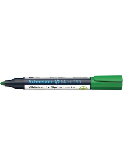 SCHNEIDER Tábla- és flipchart marker, 2-3 mm, kúpos, SCHNEIDER "Maxx 290", zöld