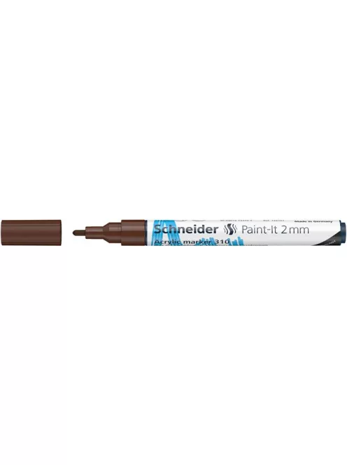 SCHNEIDER Dekormarker, akril, 2 mm, SCHNEIDER "Paint-It 310", barna