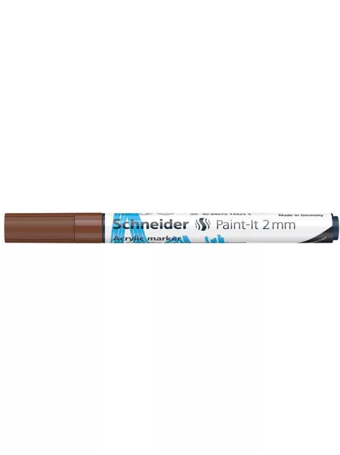 SCHNEIDER Dekormarker, akril, 2 mm, SCHNEIDER "Paint-It 310", barna