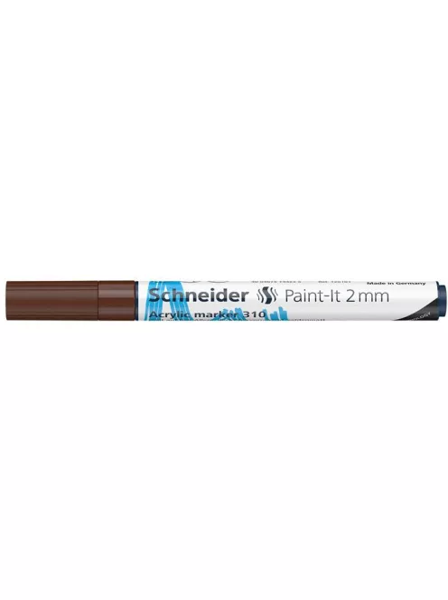 SCHNEIDER Dekormarker, akril, 2 mm, SCHNEIDER "Paint-It 310", barna