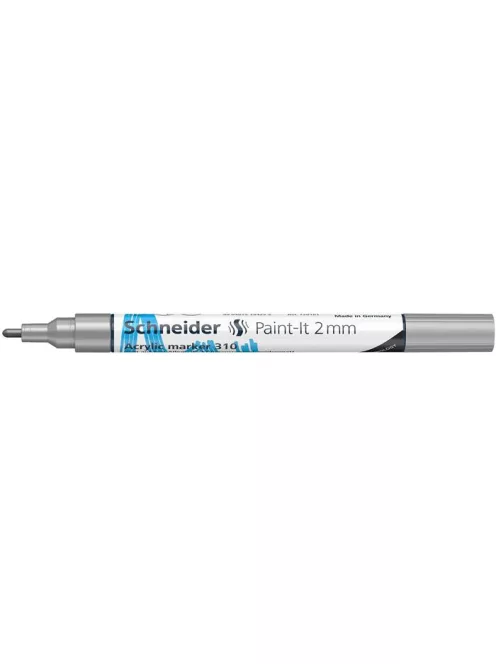 SCHNEIDER Dekormarker, akril, 2 mm, SCHNEIDER "Paint-It 310", ezüst