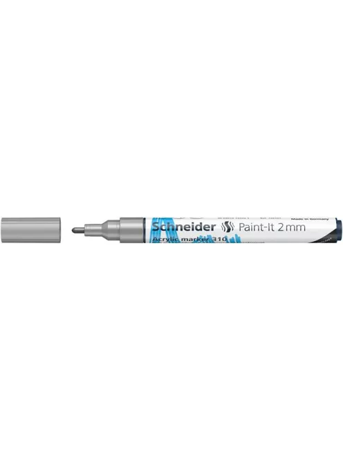 SCHNEIDER Dekormarker, akril, 2 mm, SCHNEIDER "Paint-It 310", ezüst