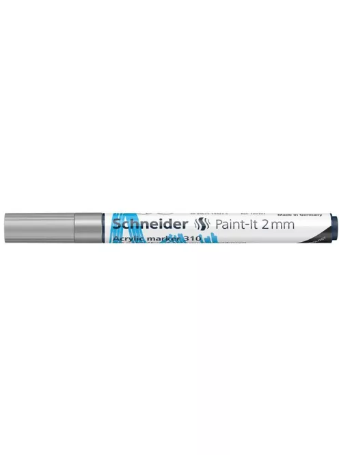 SCHNEIDER Dekormarker, akril, 2 mm, SCHNEIDER "Paint-It 310", ezüst
