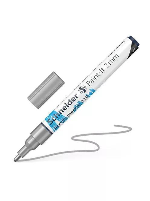 SCHNEIDER Dekormarker, akril, 2 mm, SCHNEIDER "Paint-It 310", ezüst
