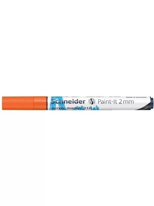 SCHNEIDER Dekormarker, akril, 2 mm, SCHNEIDER "Paint-It 310", narancssárga
