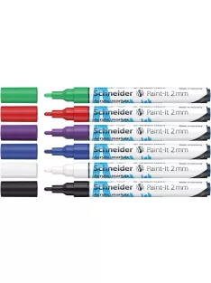   SCHNEIDER Dekormarker készlet, akril, 2 mm, SCHNEIDER "Paint-It 310", 6 különböző szín