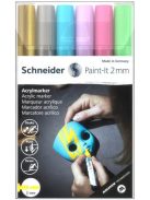 SCHNEIDER Dekormarker készlet, akril, 2 mm, SCHNEIDER "Paint-It 310", 6 különböző szín